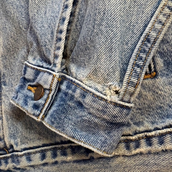 Levi Strauss & Co Mens X Large Vintage Denim Trucker Jacket Blue Made‎ in Mexico - Picture 11 of 12